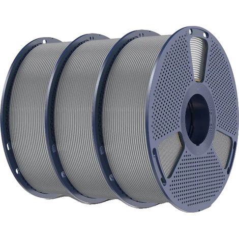 3D-Filament, ABS-Material, kompatibel mit FDM-Druckern, Grau, 3 kg (1/2)