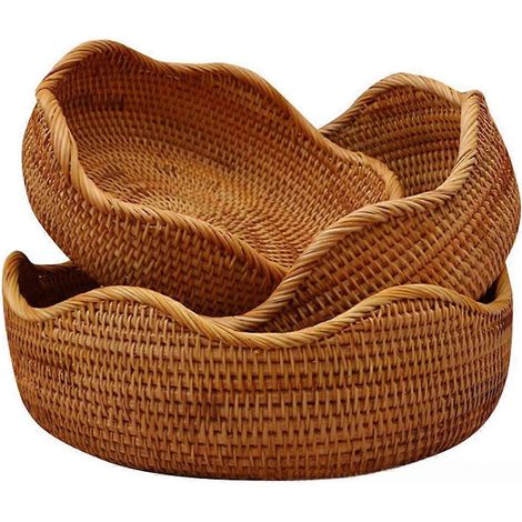 Panier tressé à la main en rotin et osier, rangement décoratif pour la maison (1/5)