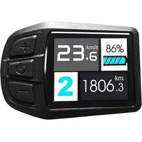 Écran LCD TFT UKC3 avec indicateurs de vitesse, de niveau de batterie et de temps, compatible avec la modernisation des moteurs de vélos électriques 24V/36V/48V. (1/5)