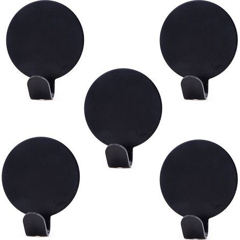 Pack de 5 crochets adhésifs, crochets muraux ronds