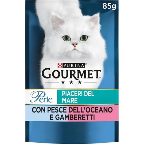 Gourmet Perle Piaceri del Mare 85gr Pesce dell'Oceano e Gamberetti