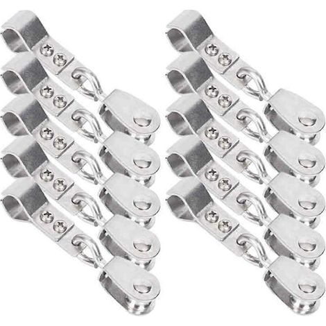 10 pièces inoxydable acier Pulley avec clips pour extérieur Pergolas Wave Sun Shade tuyau clips Hardware Resistance (1/5)