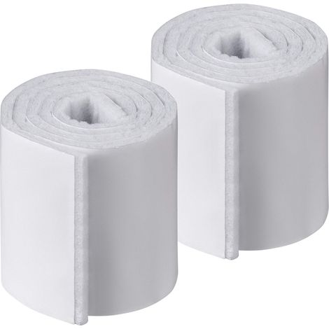 Metafranc Nastro in feltro 0,5 m x 50 mm, autoadesivo, bianco, 2 pezzi, ritagliabile, protezione efficace dei vostri mobili / nastro adesivo in feltro su rotolo/feltrini per mobili per pavimenti delic (1/3)