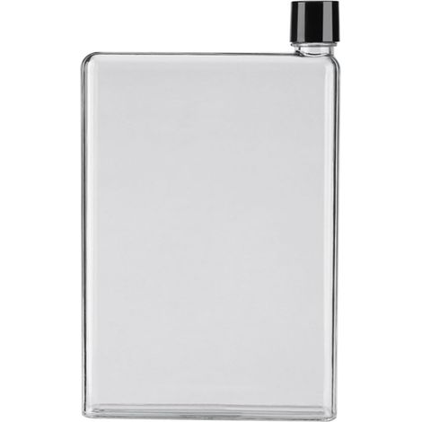 Bouteille d'eau plate, bouteille d'eau fine pour sac à main, anti-fuite, sac à main, gourde pocket pour sports de plein air, fitness, camping, randonnée, cyclisme, 350 ml, blanc (1/5)