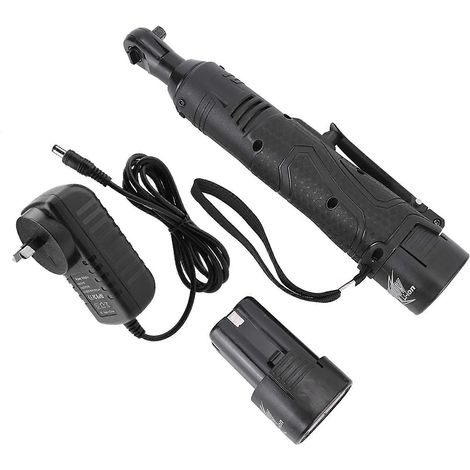 Clé à cliquet électrique 18V à angle droit 90°, embout 3/8in, avec batterie lithium rechargeable, outil sans fil pour serrage et desserrage rapide. (1/5)