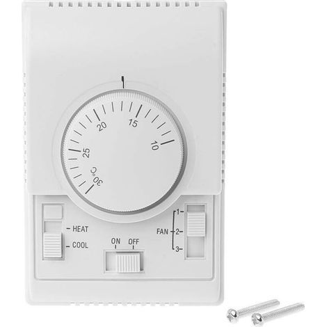 AC 220V Room Thermostat mécanique Interrupteur de Commande Climatiseur Ventilateur Bobine Contrôleur de température (1/5)