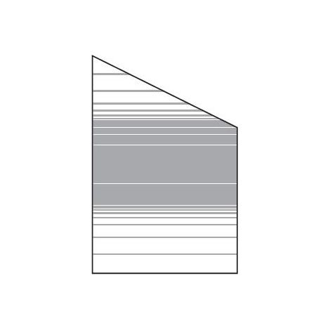 VETRO Glasscheibe ECKE rechts B 1200 x H 1800/1200 mm