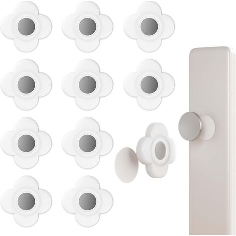 Support Telecommande Mural, Porte Telecommande Adhésif Sans Perçage, Support Mural Pour TV Climatiseur télécommande, 10 Paires Blanc (1/5)