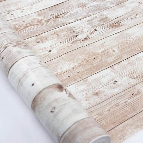 Papier peint 3D Vintage de bois - Auto-adhésif, amovible - 10M x 0,45M (1/4)