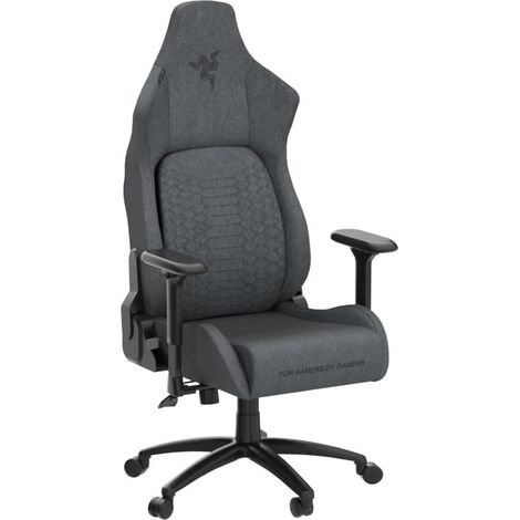 Chaise de Jeu avec Support Lombaire intégré Chaise de Bureau, Similicuir Multicouche, Rembourrage en Mousse, Coussin pour la tête (1/5)