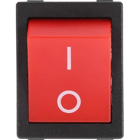 Interrupteur à bascule Eujgoov, 30 A, 4 broches, carré, pour bateau, soudage électrique, avec voyant rouge (1 pièce) (1/5)