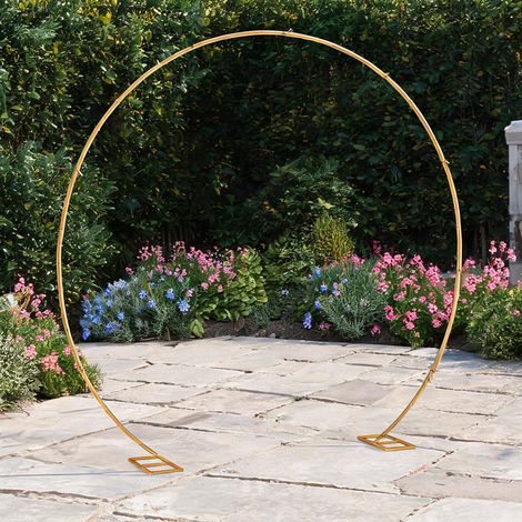 SunJet Arche de jardin, arceau de jardin, en acier doré - Réf. Ngchuemagsjr (1/5)