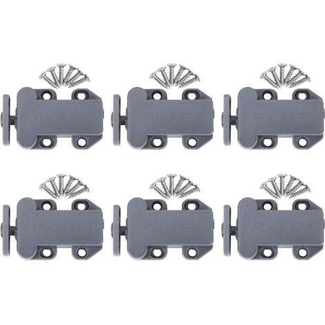 Loquets de porte autobloquants, 6 jeux butées à rebond en nylon (1/5)