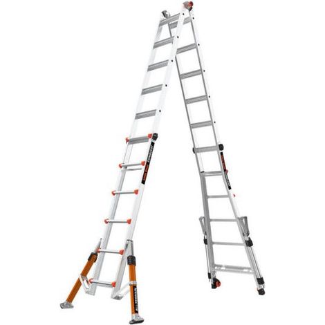 Little Giant – Echelle convertible Conquest PRO – Capacité de charge 150 kg – Rails de sécurité latéraux – Pieds stabilisateurs pour sols irréguliers (1/5)