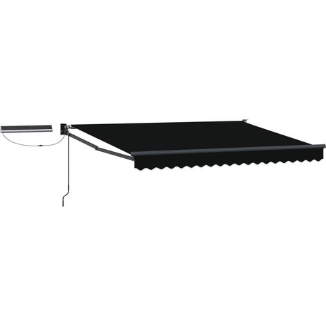Elektrische ausziehbare Markise Schwarz 3 x 2,5 m (1/5)