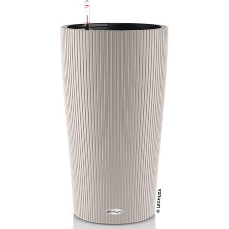 LECHUZA, VASO CILINDRO COLOR D23XH41CM BEIGE SABBIA OPACO, GIARDINO, VASI IN PLASTICA