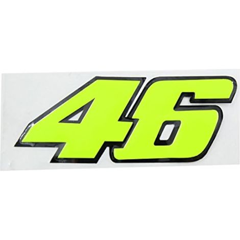 Autocollant décoratif jaune fluorescent numéro 46 pour voiture