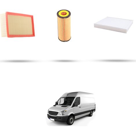 Kit tagliando 3 filtri compatibile con Mercedes Sprinter II (906) 424 V6 190kw Dal 2006 (1/5)
