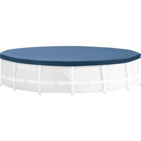 1 runde Poolabdeckung 3,66 m mit 25 cm breiter Lasche, Wasserablaufsystem und Befestigungsseil (1/5)