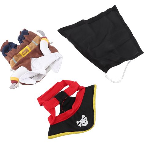 Déguisement d'Halloween mignon et résistant en polyester pour chats et chiens, style pirate, amusant (taille S) (1/5)