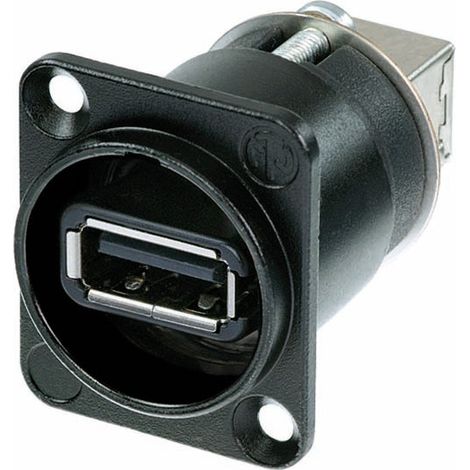 Reversible USB-Durchführung 2.0 Buchse, Einbau Durchführung NAUSB-W-B Neutrik Inhalt: 1 St. (1/3)