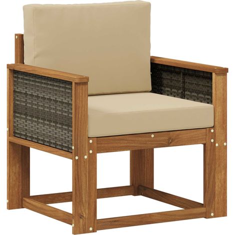 Maison Exclusive - Outdoor Mittelsofa Massivholz Akazie Natur (1/5)
