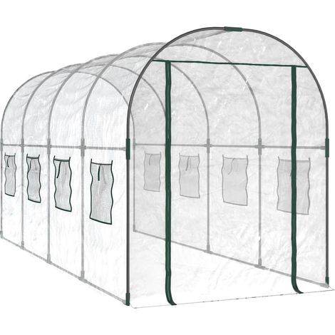 Maison Exclusive - Serra Trasparente 160x400x190 cm PVC Acciaio Verniciato Polvere (1/5)
