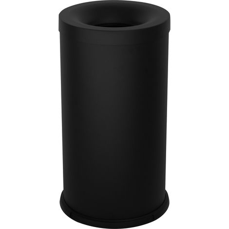 Pattumiera Gettacarte Ø31xh72 cm Autoestinguente In Acciaio Verniciato Nero (1/2)