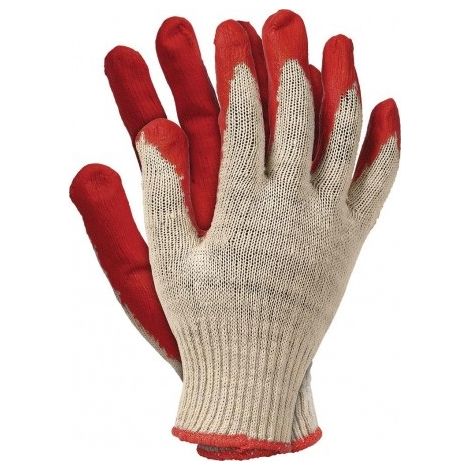 Gants enduits de caoutchouc rouges 450 TAILLE 9 - 10.0 PAIRE - REK RUC 459