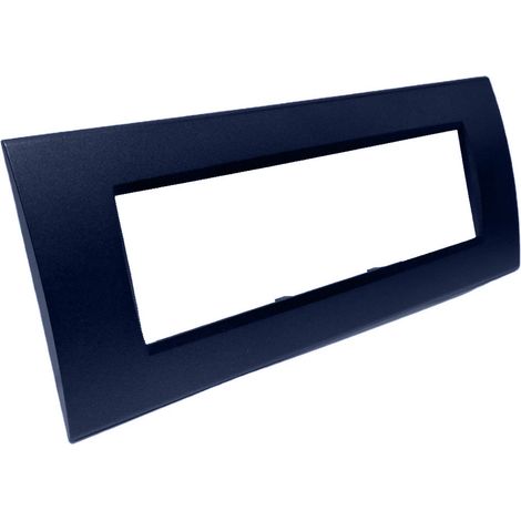 Placchetta per interruttore a 7 posti blu navy cassetta 507 compatibile con bticino living light supporto cover (1/2)