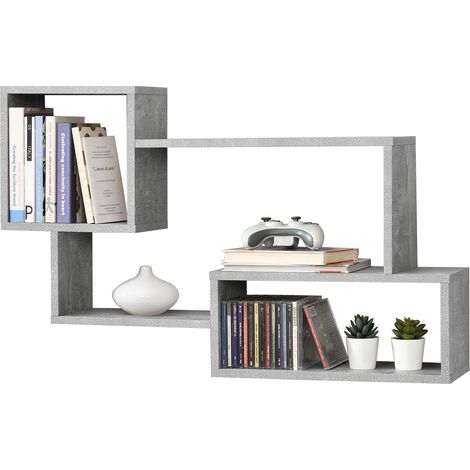 Schweberegal Kvinesdal mit 3 Fächern Betonoptik [en.casa] (1/5)