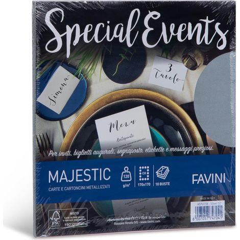Favini A57U118 busta Argento 10 pz