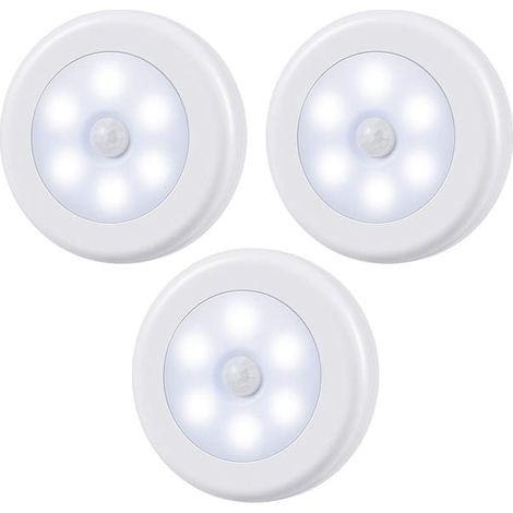 Éclairage à détecteur de mouvement Veilleuse à LED à piles Éclairage de marche Éclairage de placard d'escalier Éclairage sous le- blanche (1/5)