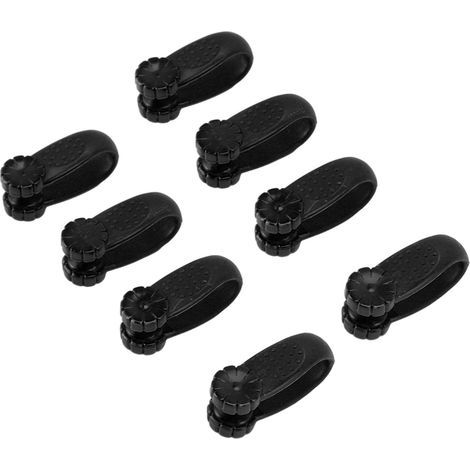 Kunststoff-Handdruckgerät (8er-Set): Akupressurklemme für die Hand, die zwischen Daumen und Zeigefinger angelegt wird, zur Linderung von Migräne (schwarz). (1/5)