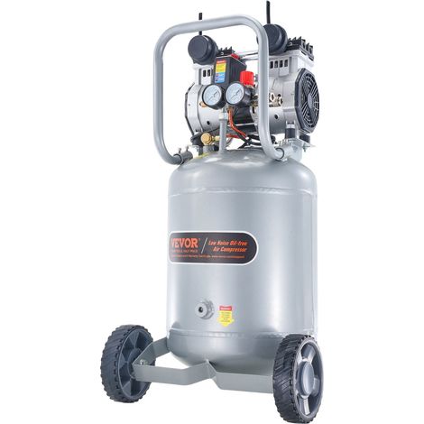 Compresseur d'Air Sans Huile 49 L Réservoir de Compresseur d'Air Silencieux 2 CV 116 PSI 8 bar pour Gonflage Pneus Réparation Automobile Peinture par Pulvérisation Clouage Menuiserie (1/5)