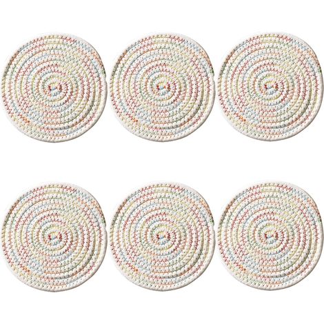 Dessous de verre absorbants, dessous de verre tressés faits main, dessous de verre super absorbants, courbés et résistants à la chaleur (1/5)