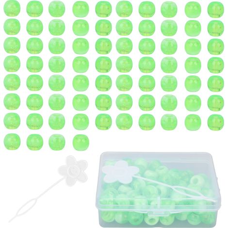 74 perles de tressage pour cheveux, perles à dreadlocks, accessoires DIY décoration capillaire, 74 pièces vertes (1/5)
