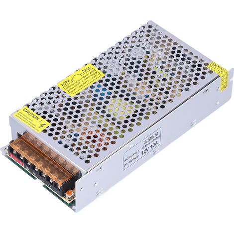 Alimentation à découpage S-120-12, transformateur DC 12V 10A, entrée 110V/220V, sortie 12V pour bande LED, caméra CCTV (1/5)