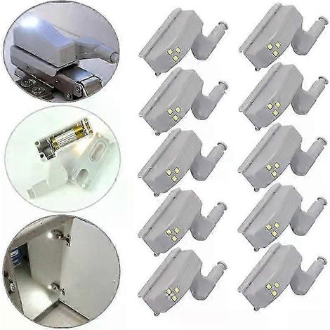 Lot de 5/10 lampes LED à charnière intérieure pour sous-meuble, éclairage universel avec détecteur de mouvement, compatible avec les armoires, les placards et les chambres à coucher, ainsi que les pen (1/5)
