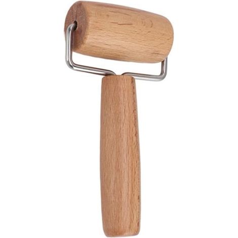Rouleau à pâte en bois antiadhésif KIMISS - Petit rouleau à pâtisserie pour pizza - Cuisine maison (1/4)
