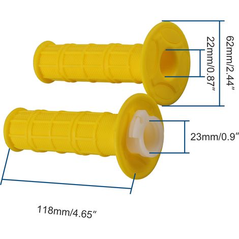 Yellow universal handle with half-pattern design - handle for PITBIKE/ATV/motorcycle (1/4)