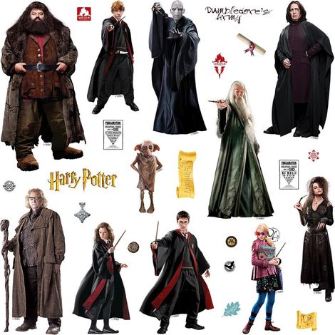 Sticker Harry Potter - tous les personnages d'Harry Potter - 1 planche 65 x 85 cm