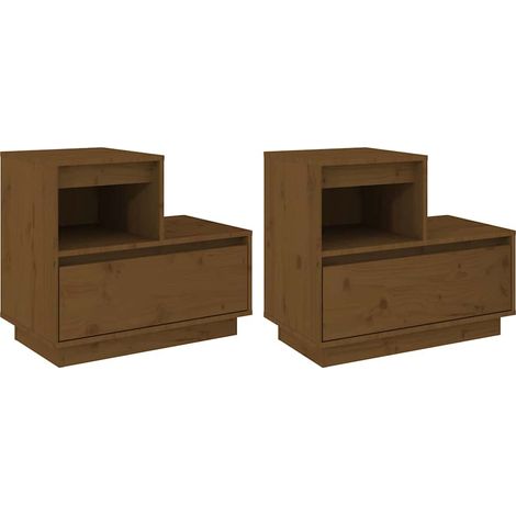 Maison Exclusive - Nachttische 2 Stk. Honigbraun 60x34x51 cm Mass
