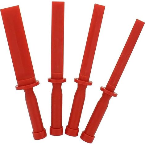 4 Pièces Couteau à Mastic, Grattoirs en Plastique, Jeu de grattoirs, Spatules Plastique, Grattoirs en Plastique pour Retirer les Joints, Outil de Grattoir de Peinture pour Décalcomanies, Papier Peint, (1/5)