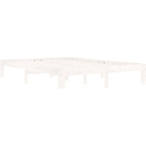 Estructura de cama sin colchón madera pino blanco 140x200 cm vidaXL (1/5)