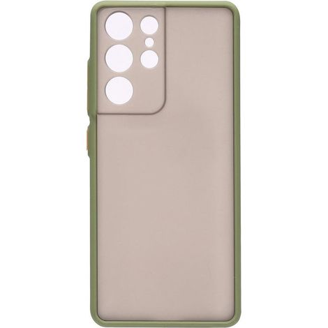 Coque arrière rigide transparente verte pour Samsung Galaxy S21 Ultra - Étui de protection (1/4)