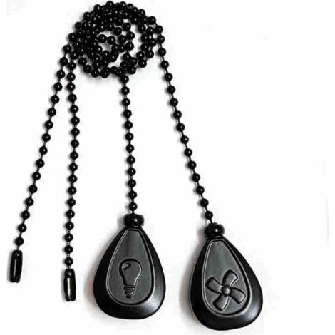 Juego de 4 cadenas para ventilador de techo, 30 cm, fabricadas en aleación de zinc y hierro, de forma clásica y decorativa, para ventilador y lámpara, color bronce aceitado (ORB). (1/4)