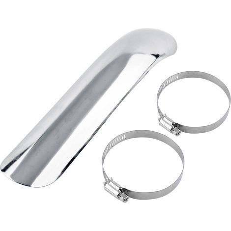 Couverture de tuyau de silencieux d'échappement de courbe de bouclier thermique de moto en acier pour l'argent de Honda (1/5)