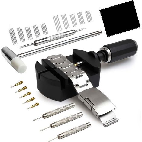 Outil De Reparation Bracelet Montre - Extracteur De Maillons Acier Inoxydable 304 - Pour Ajustement Bracelet Montre Homme Femme - Kit Complet 1 Pièce