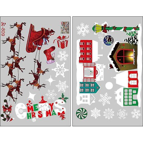 1 autocollant bonhomme de neige (1/3)